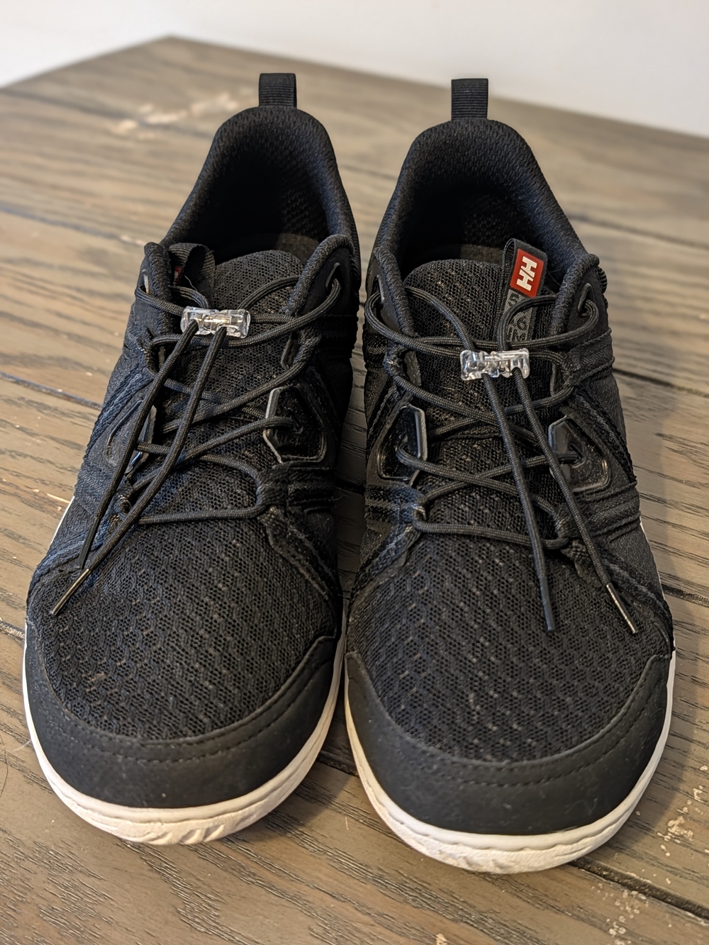 Helly Hansen Men's Black Athletic Mesh Sneakers with White Soles